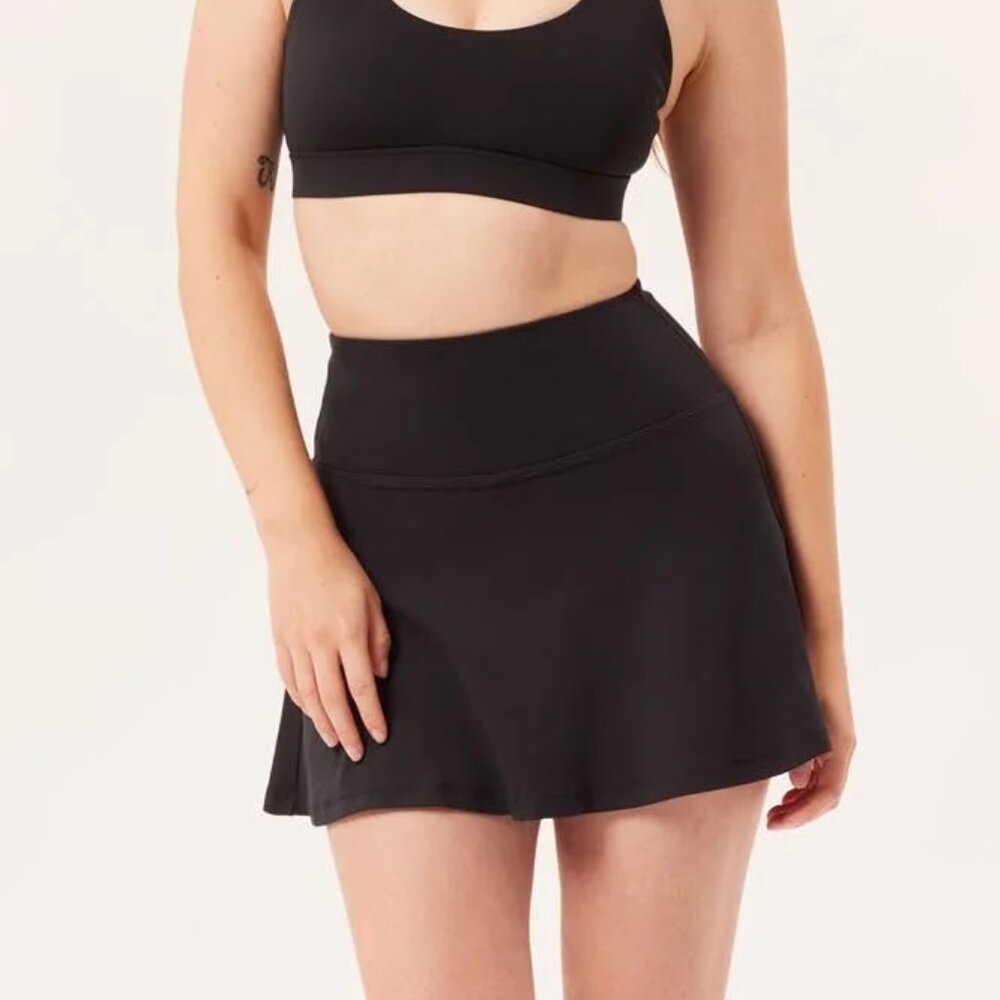 Girlfriend Collective Float Ultralight Skort in‎ Black Small NWT